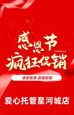 晚托班抢购单品抢购感恩节活动配图海报