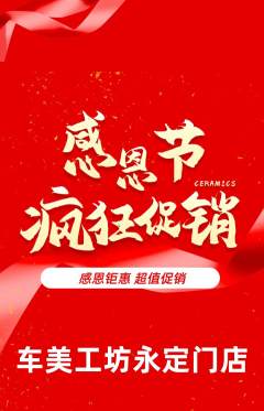 洗车抢购套组抢购感恩节活动配图海报
