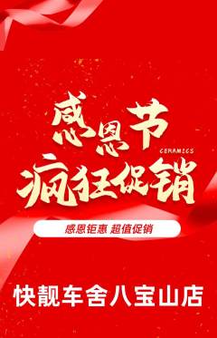 洗车抢购自选套组抢购感恩节活动配图海报