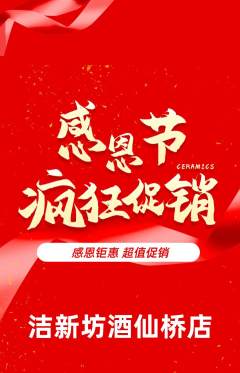 洗衣洗鞋抢购多单品抢购感恩节活动配图海报