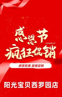 早教抢购套组抢购感恩节活动配图海报