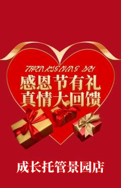 晚托班抢购自选套组抢购感恩节活动配图海报