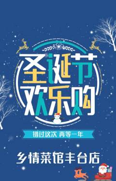 家常菜抢购单品抢购圣诞节活动配图海报