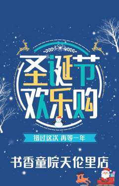少儿书法抢购套组抢购圣诞节活动配图海报