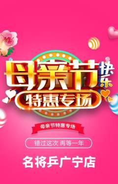 乒乓球馆抢购套组抢购母亲节活动配图海报