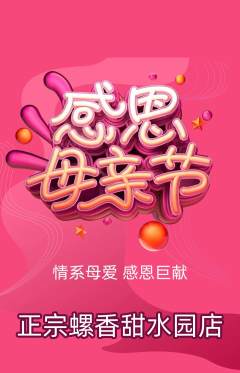 螺蛳粉抢购套组抢购母亲节活动配图海报