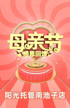 晚托班抢购单品抢购母亲节活动配图海报