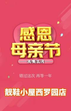服饰鞋帽抢购多单品抢购母亲节活动配图海报