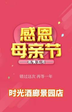 酒吧抢购多单品抢购母亲节活动配图海报