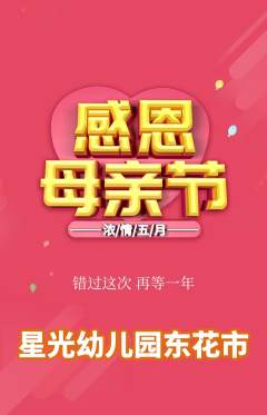 幼儿园抢购多单品抢购母亲节活动配图海报