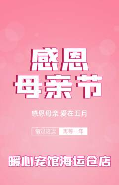宠物店抢购自选套组抢购母亲节活动配图海报