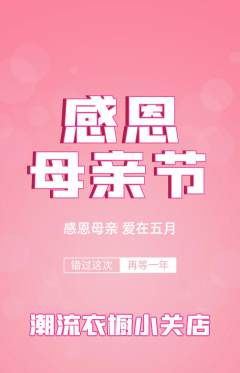 服饰鞋帽抢购满血版母亲节活动配图海报