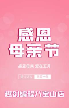 少儿编程抢购多单品抢购母亲节活动配图海报