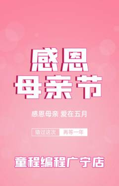 少儿编程抢购自选套组抢购母亲节活动配图海报