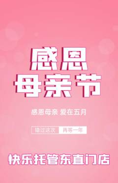 晚托班抢购多单品抢购母亲节活动配图海报