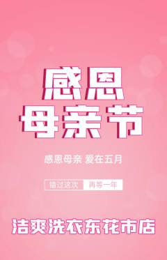 洗衣洗鞋抢购单品抢购母亲节活动配图海报