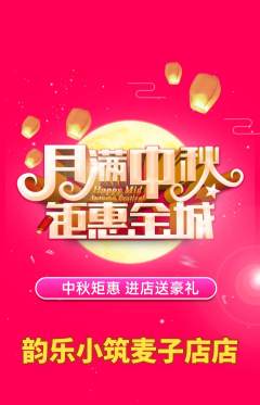 少儿乐器抢购单品抢购中秋节活动配图海报