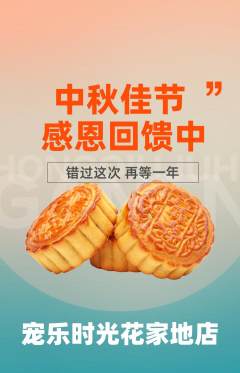宠物店抢购套组抢购中秋节活动配图海报