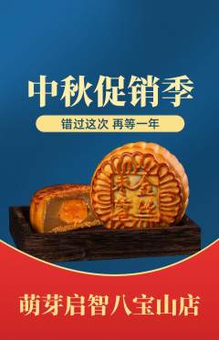 早教抢购单品抢购中秋节活动配图海报