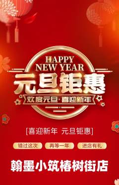 少儿书法抢购单品抢购元旦活动配图海报
