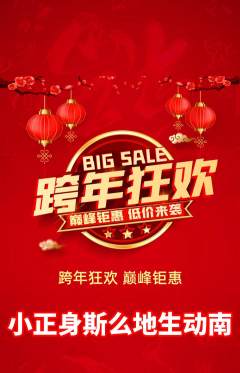 羽毛球馆抢购多单品抢购元旦活动配图海报