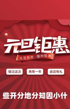 羽毛球馆抢购套组抢购元旦活动配图海报