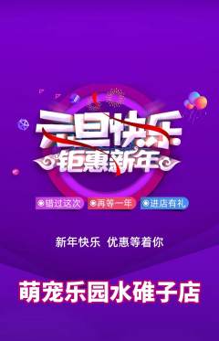 宠物店抢购自选套组抢购元旦活动配图海报