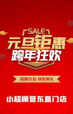 少儿模特抢购自选套组抢购元旦活动配图海报