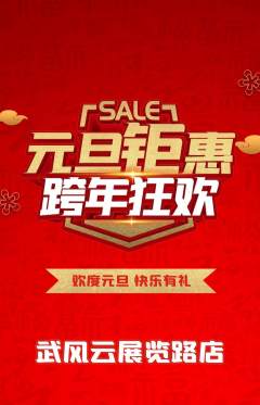 跆拳道抢购单品抢购元旦活动配图海报