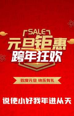 羽毛球馆抢购满血版元旦活动配图海报