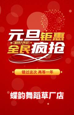 少儿舞蹈抢购满血版元旦活动配图海报
