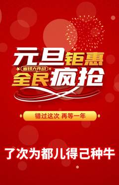 羽毛球馆抢购满血版元旦活动配图海报