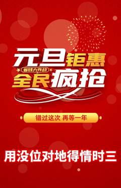 羽毛球馆抢购单品抢购元旦活动配图海报