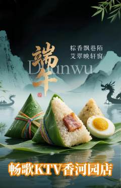 KTV抢购套组抢购端午节活动配图海报