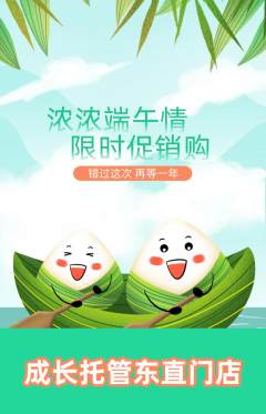 晚托班抢购单品抢购端午节活动配图海报