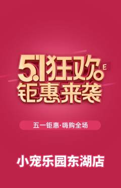 宠物店抢购自选套组抢购劳动节活动配图海报