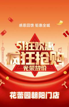 幼儿园抢购单品抢购劳动节活动配图海报