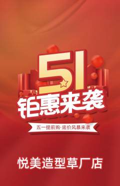 美发抢购多单品抢购劳动节活动配图海报