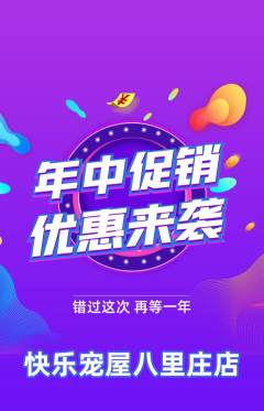 宠物店抢购自选套组抢购年中大促活动配图海报