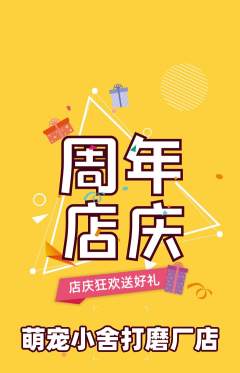 宠物店抢购单品抢购周年庆典活动配图海报