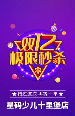 少儿编程抢购多单品抢购双12活动配图海报