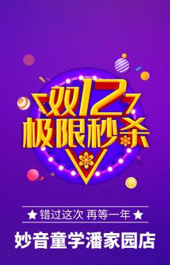 少儿乐器抢购套组抢购双12活动配图海报