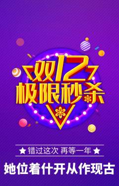 羽毛球馆抢购自选套组抢购双12活动配图海报