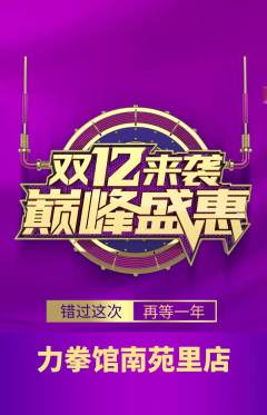 拳击格斗抢购套组抢购双12活动配图海报