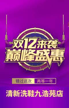 洗衣洗鞋抢购套组抢购双12活动配图海报
