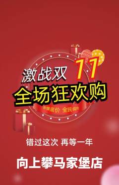 攀岩抢购套组抢购双11活动配图海报