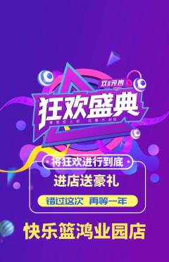 篮球馆抢购单品抢购双11活动配图海报