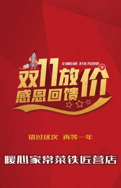 家常菜抢购套组抢购双11活动配图海报