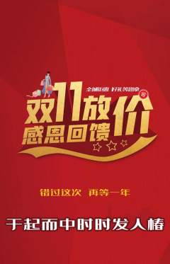 羽毛球馆抢购满血版双11活动配图海报