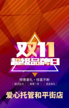 晚托班抢购单品抢购双11活动配图海报